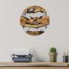 Elegant Quiet Wall Clock with Wood Grains and Transparent Tempered Glass 30cm Clock for Living Room and Office Decors