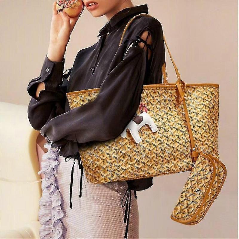 Women's handbag, pony pendant, tote bag, 2-piece set, large capacity shoulder bag, beach bag, shopping bag