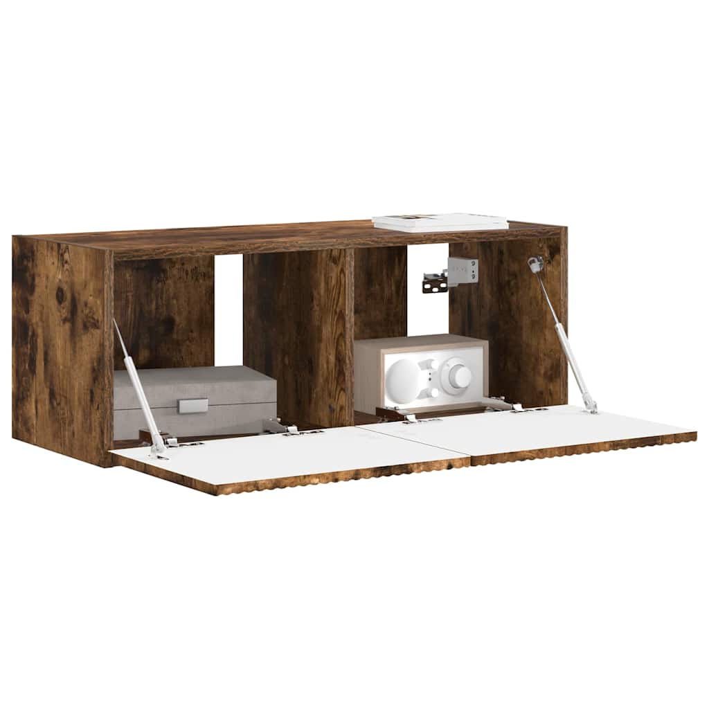 Wall Mounted TV Cabinet Smoked Oak 78.5 x 31 x 29.5 cm