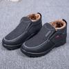 Winter old Beijing cloth shoes men's cotton shoes warm and velvet middle-aged and elderly father shoes non-slip soft sole thickened elderly men's shoe