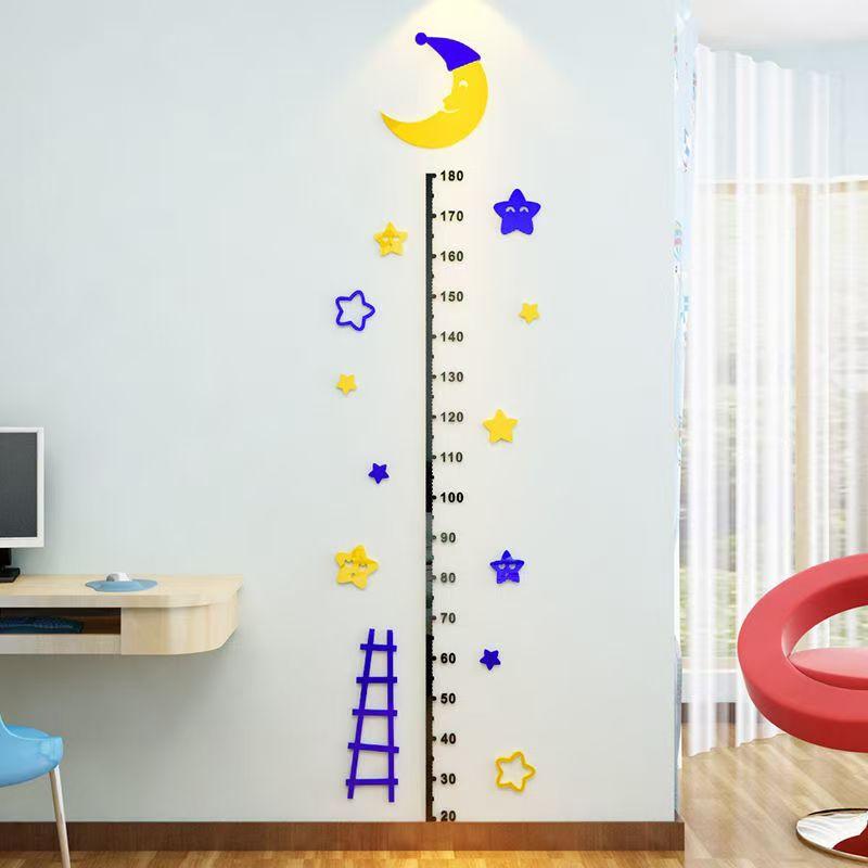 Cartoon Height Measure Decals For Kids Room Wall Decor Growth Children Chart PVC Wall Stickers Bedroom Decor DIY Wall Mural Art