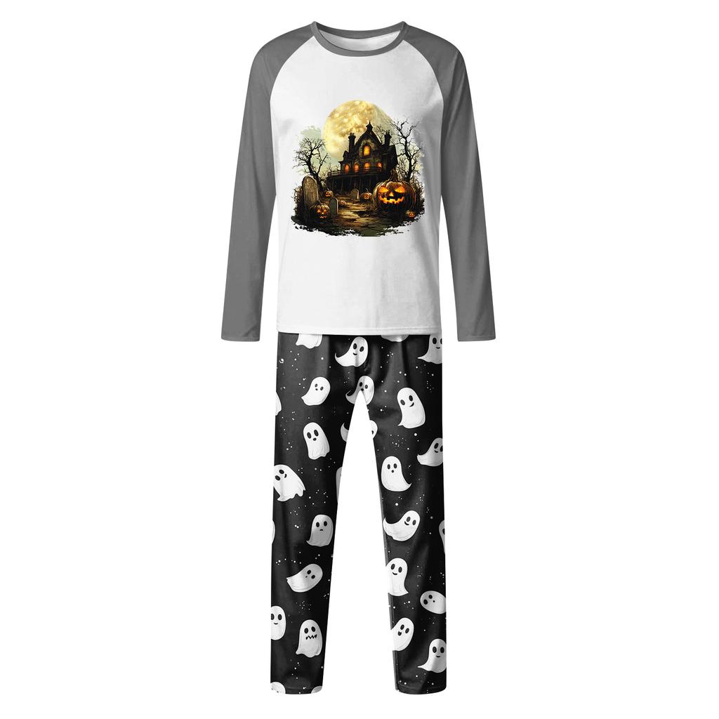 Halloween Day  Prints Family Matching Long Sleeve Tops+Pants Set Family Matching Sets