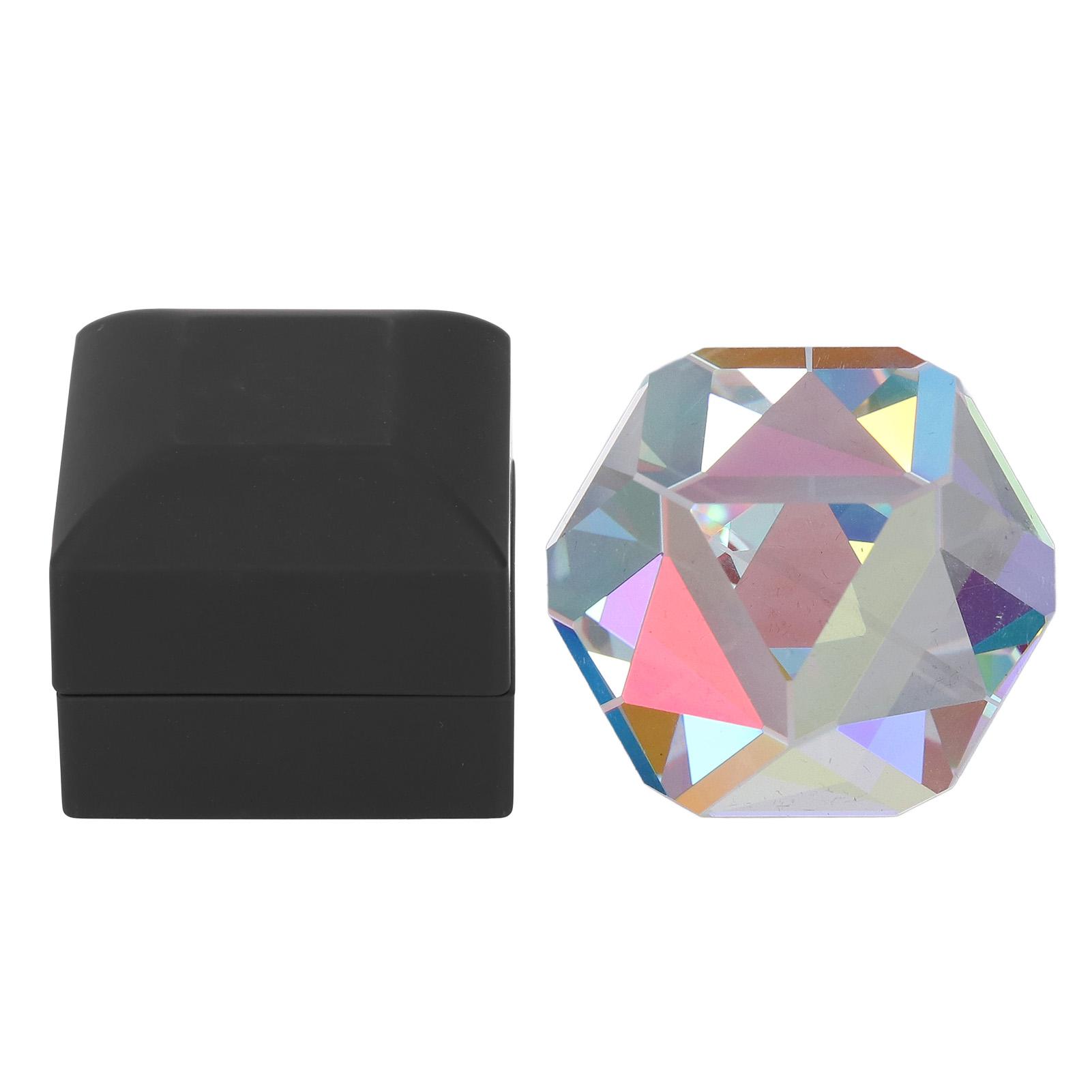 

Кольоровий кубічний призм 9.8x9.8x9.8дюймів RGB Дисперсійний кольоровий кристал Фасетована оптична призма для фізики