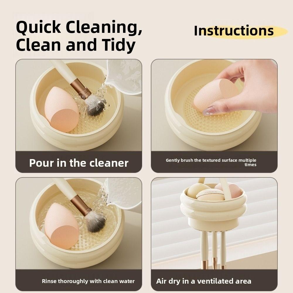 Large Capacity Makeup Brush Storage Bucket Dustproof Desktop Organizer Box  Pen Holder