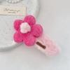 Fashion Plush Flower Hair Clip Sweet Duckbill Clip Headwear Accessories  Back Head