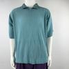 Miyake Men's Loose Fit Pleated Polo Shirt - Summer Breathable Short Sleeve with Turn-Down Collar, Solid Color (JM030)