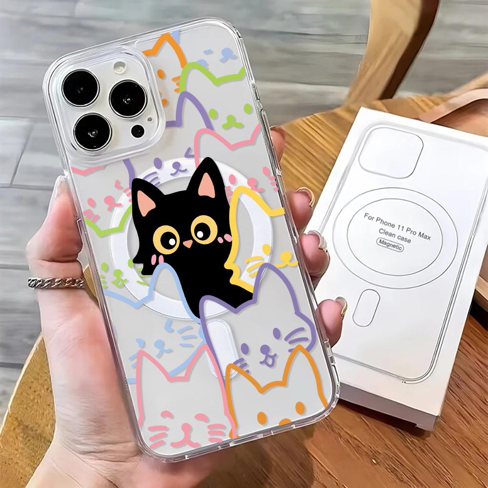 Magnetisk telefondeksel for iPhone 11 12 13 iPhone 13 14 15 Pro 15 16 Pro Max Samsung A15 A16 A25 A26 A55 A56 S25 S24 S22 S23 Ultra S25 Edge