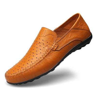Mens Shoes Leather Casual Shoes Fashion Sneakers Men Loafers Breathable Slip On Moccasins Driving Shoes for Male Plus Size 37-47