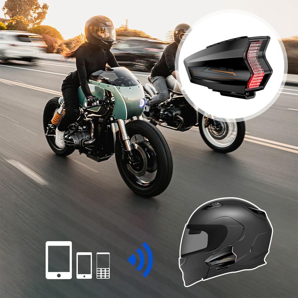 Motorcycle Helmet BT Headset Waterproof Motorcycle Headphones with Flashlight Wireless BT Headphones for All Helmets