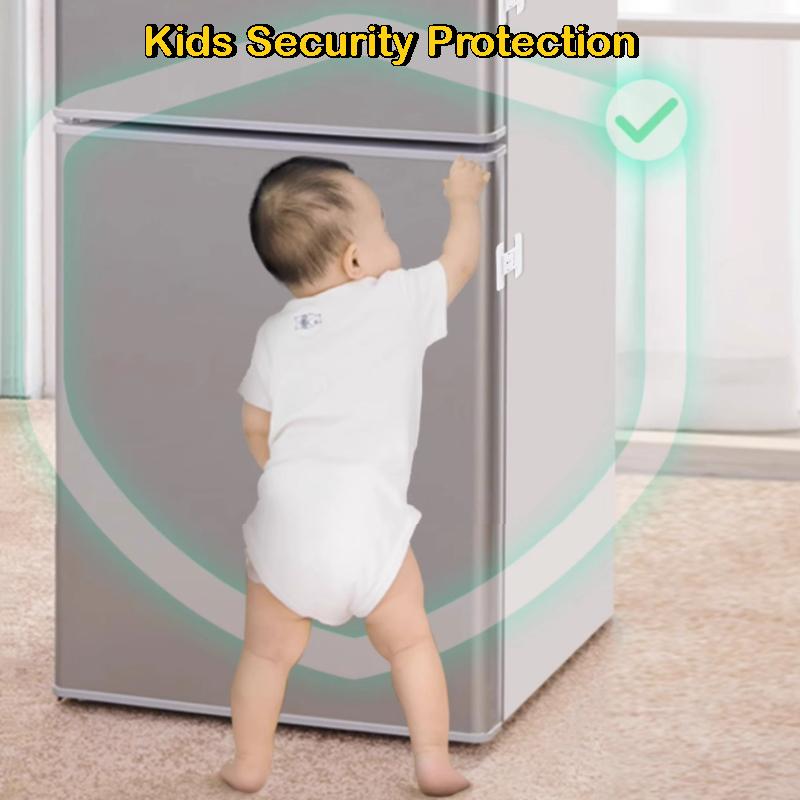 2Pcs Safety Refrigerator Lock Cabinet Door Locker Buckle Home Kids Security Protection Anti-Open Water Dispenser Locks