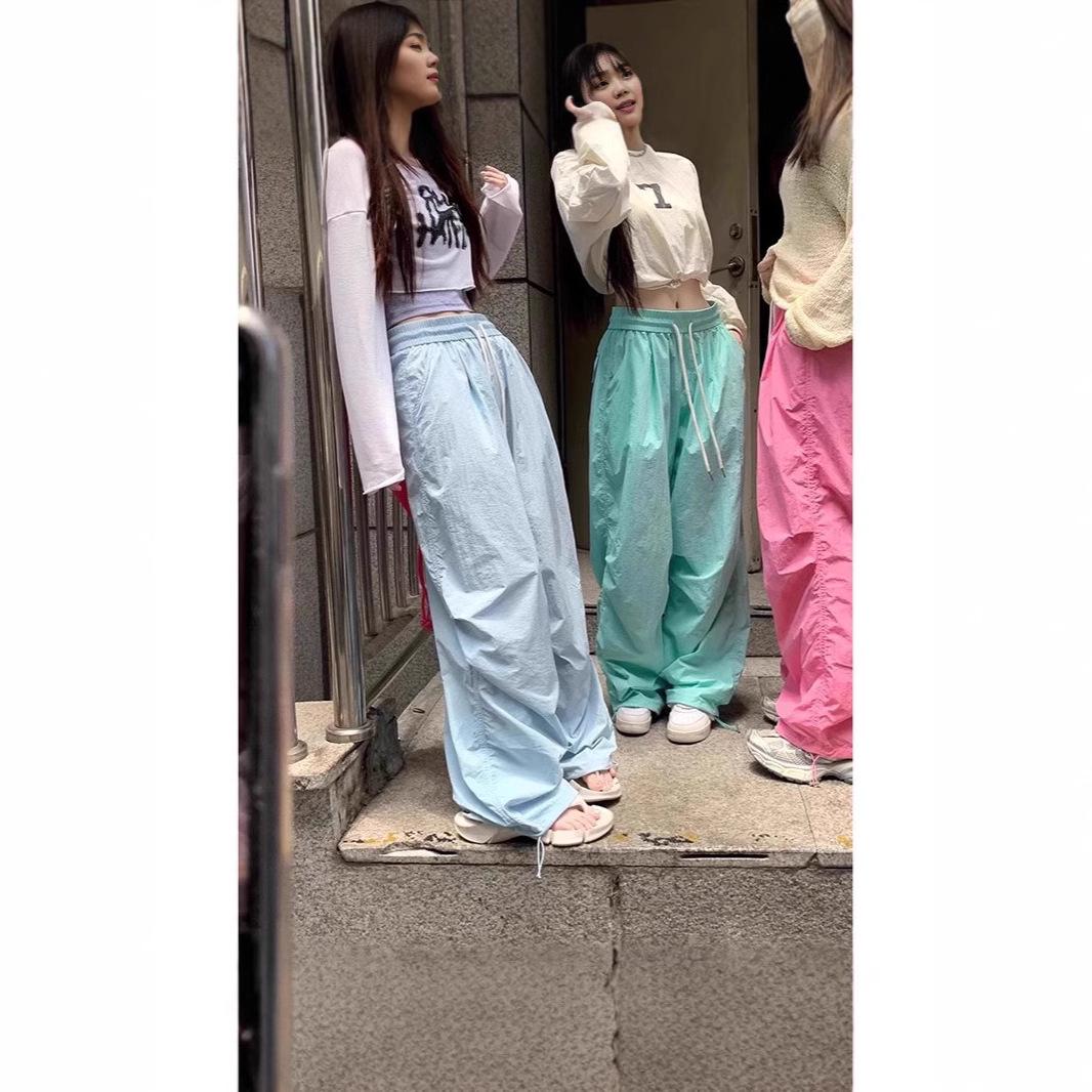 

2025 Women’s Summer High-Waist Quick-Dry Casual Wide-Leg Overalls M