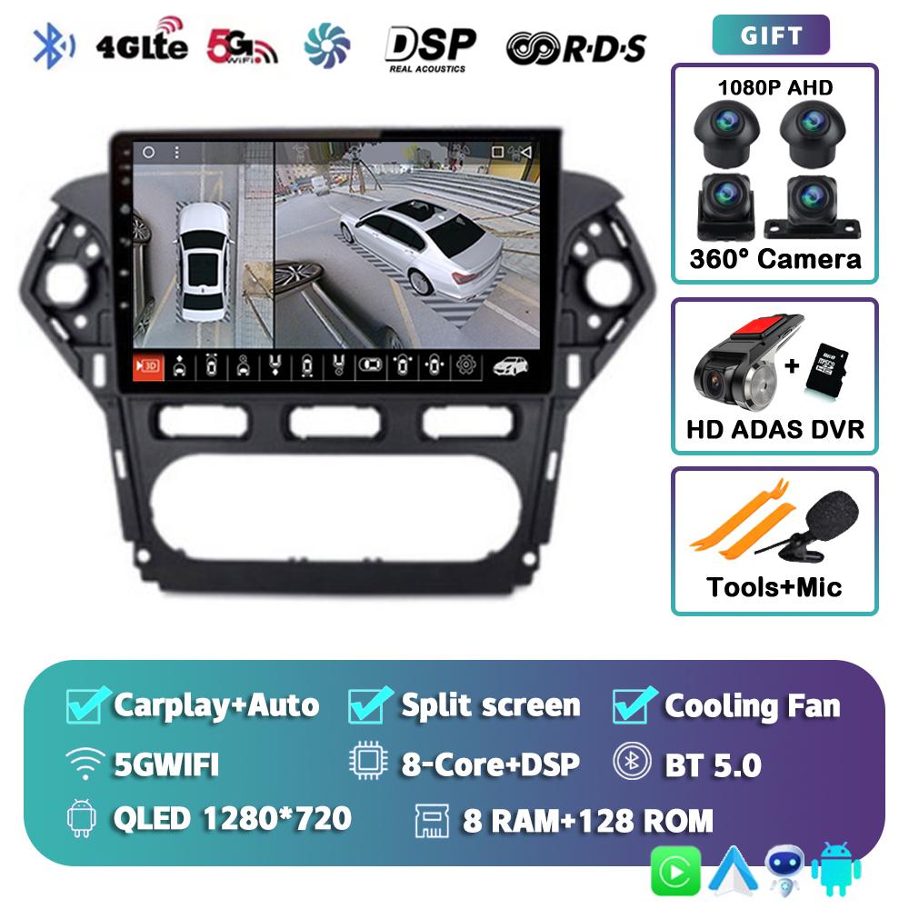 Android 14 Carplay For Ford Mondeo 4 2010 2011 2012 213 2014 Car Radio Multimedia Video Player Navigation Stereo GPS 2din Audio