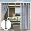 Curtain Panels Elegant Eyelet Grommet Porch Drape Corridor Privacy Voile Sun Room Proof