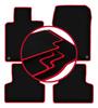 Alfombrillas de terciopelo con borde rojo para: Honda Accord VIII sedán, familiar, tourer (2008-2015)