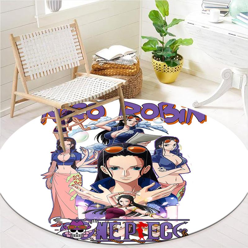 Nico Robin Round Area Rug Carpet Rug For Living Room Bedroom Sofa Playroom Decor Nonslip Floor Mat