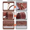 [jiesinlov] Leather Purse Strap, Replacement Crossbody Shoulder Strap for Le Pliage Mini (Short Brown & Gold)
