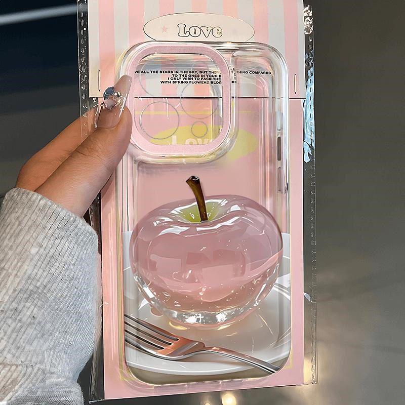 Creative Crystal Apple for Iphone11promax Mobile Phone Case Huawei Vivo Cartoon Millet 11 Protective Case