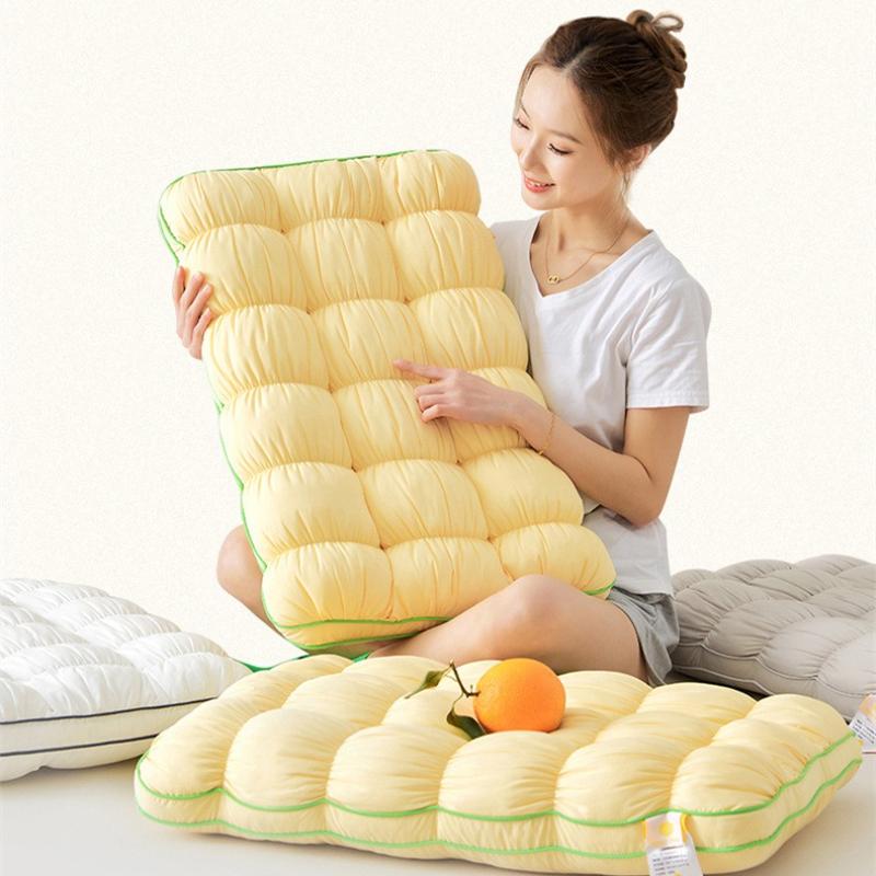 Embracing Pineapple Cloud Bread Pillow Soft Feather Velvet Headrest Healing and Relieving Sleep Aid Bedhead Decoration Pillow High Rebound Pillow Core