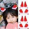 10Pcs New Santa Christmas Hat Clips Mini Handmade Christmas Hair Clips Red Hair Grips Barrettes Party