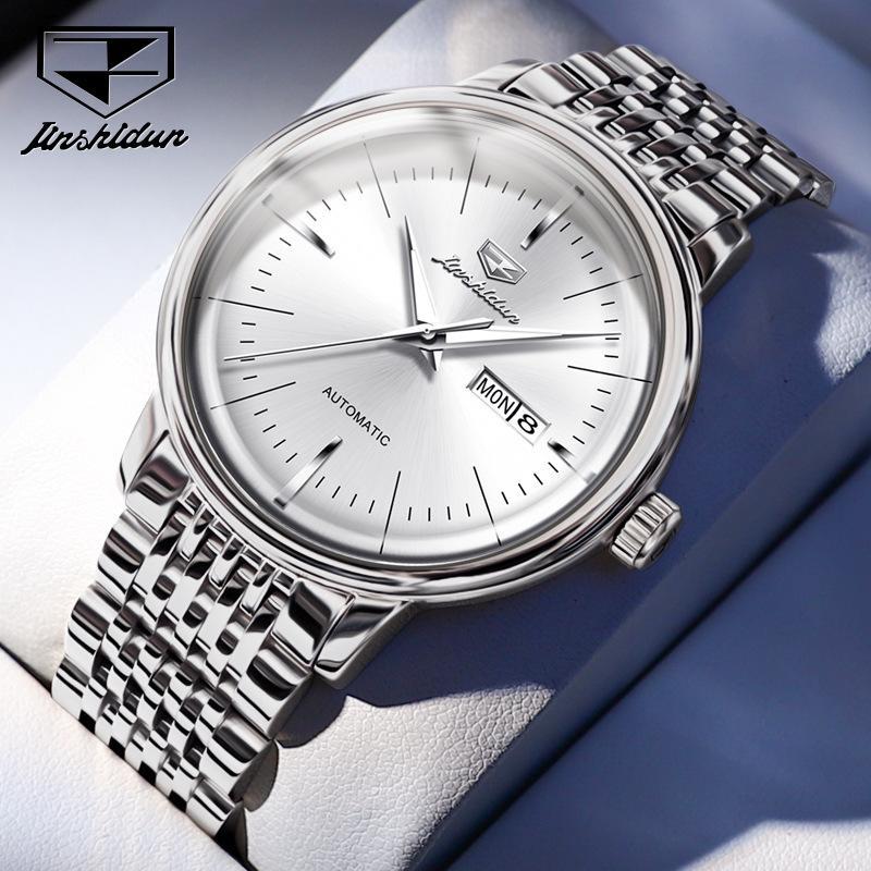 JINSHIDUN New Business and Leisure Men's Watch Business Simple Waterproof Luminous Automatic Mechanical High-end Men's Watch