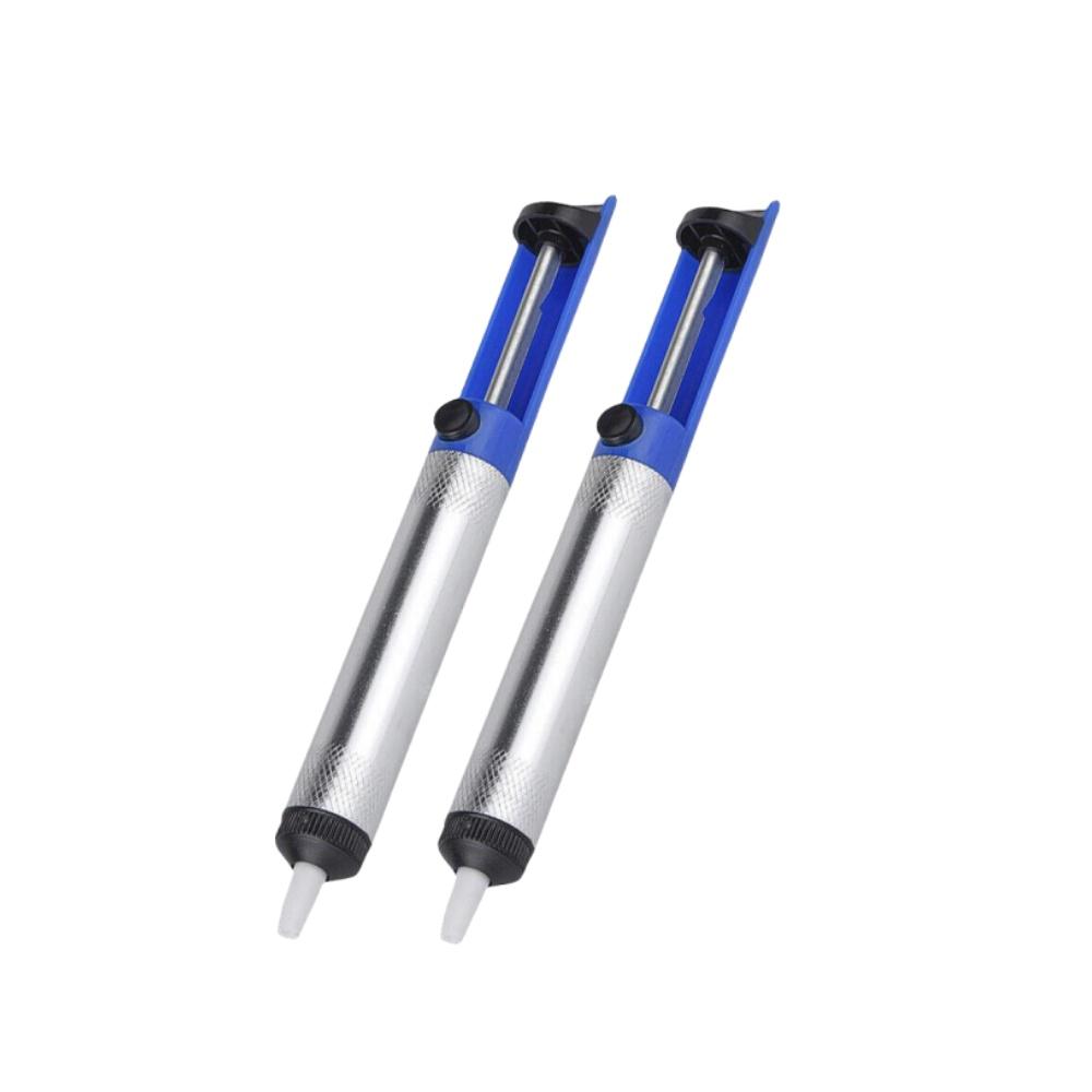 Aluminium Desoldering Suction Pump Tool Solder Sucker Suction Tin Pen Removal Device Blue Vacuum Desoldering Pump Tool