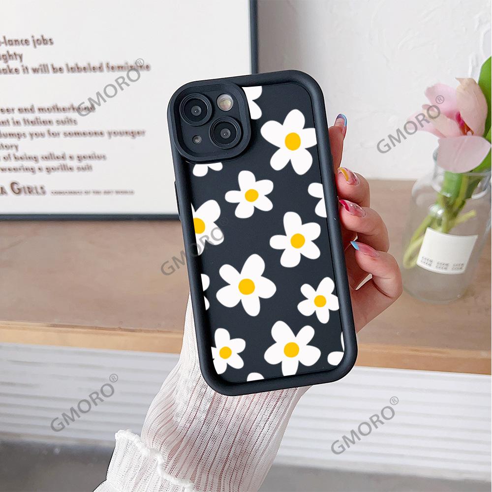 South East Asia Full Screen Black Flower Mobile Phone Case iPhone17 Girls High Value Apple 16pm Silicone Case