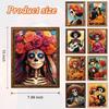 Day of The Dead Poster - 9 Piece Mexican Day of the Dead Decorations Sugar Skull Wall Art Dia De Los Muertos Party Decoration Skeleton Halloween Wall