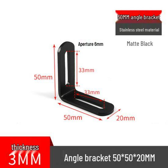 Stainless Steel 90° Movable L-Shaped Corner Bracket with Long Hole for Shelf Support