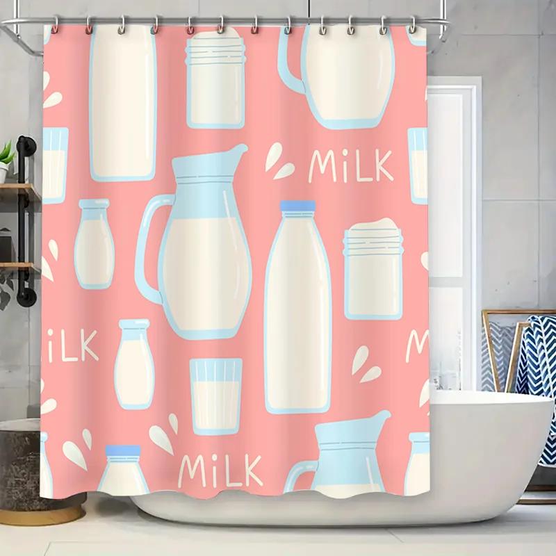 

Stylish Shower Curtain With Milk Jug Pattern In Pink Perfect Decoration For Bathroom Walls W60H190(CM)-1 Pcs