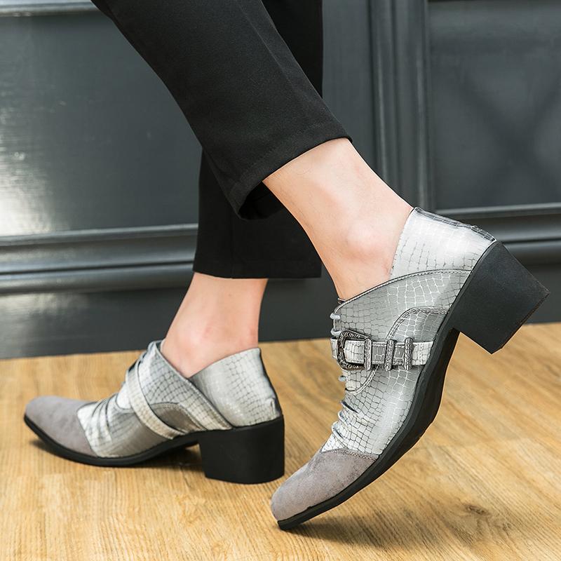 Универсальные кожаные модные оксфорды мужские туфли 2024 года — фото 7