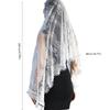 Vintage Lace Flower Veil Latin Mass Head Scarf Head Covering Scarf Bridal Veil Church Veil Head Covering with Fringed