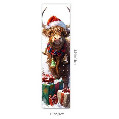 32 Stück, Hochlandrinder Lesezeichen, geeignet für die Schulanfangszeit, Weihnachten, Halloween, Lehrer, Leser und Geburtstage.