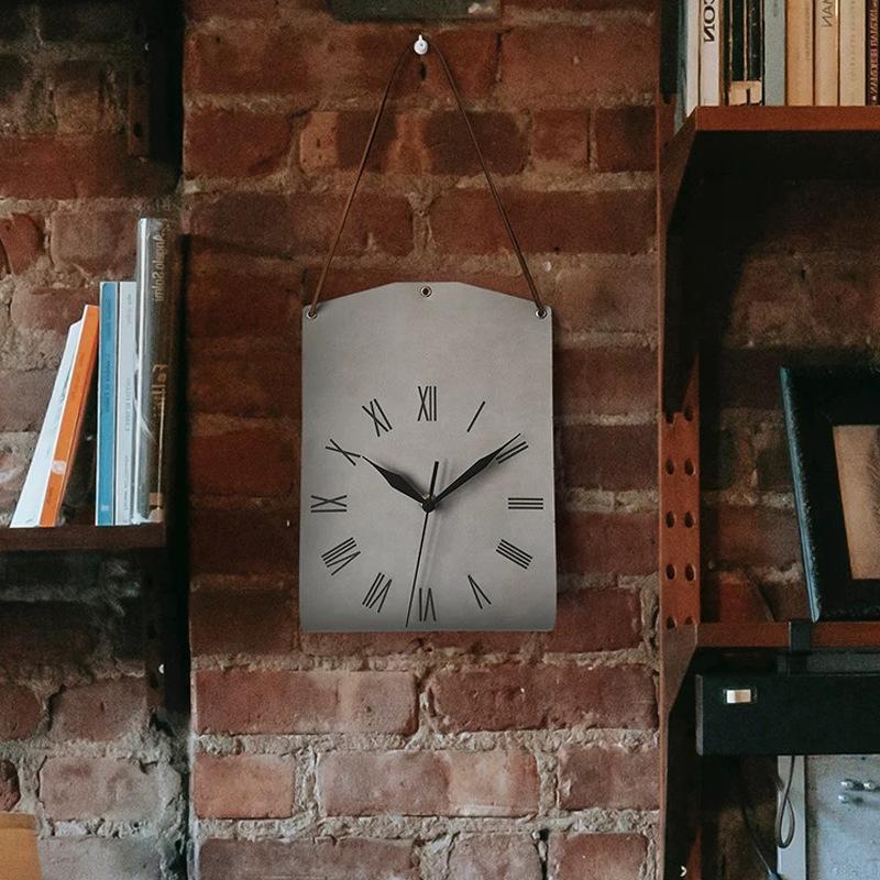 Zegar ścienny w stylu vintage z PU skóry w kształcie torby, kreatywny zegar w stylu sztuki nowoczesnej, dekoracja do zawieszenia na ścianie, salon, sypialnia, cichy zegar retro