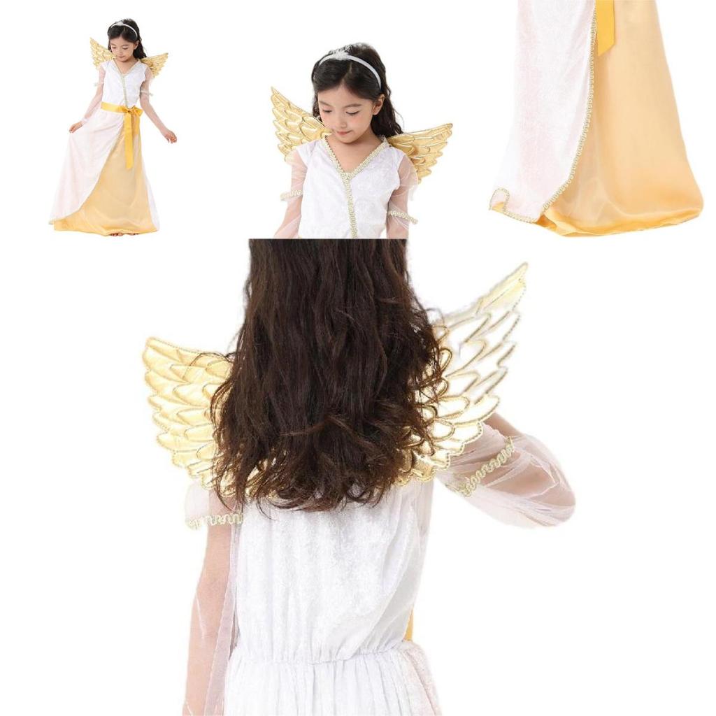 Princess Dress For Girls Elegant White Angel Costume For Children's Performances