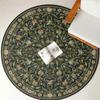 Cottagecore Aesthetic Home Decor Bird Pomegranate Round Rug Vintage Botanical Floral Soft Non-Slip Carpet for Living Room