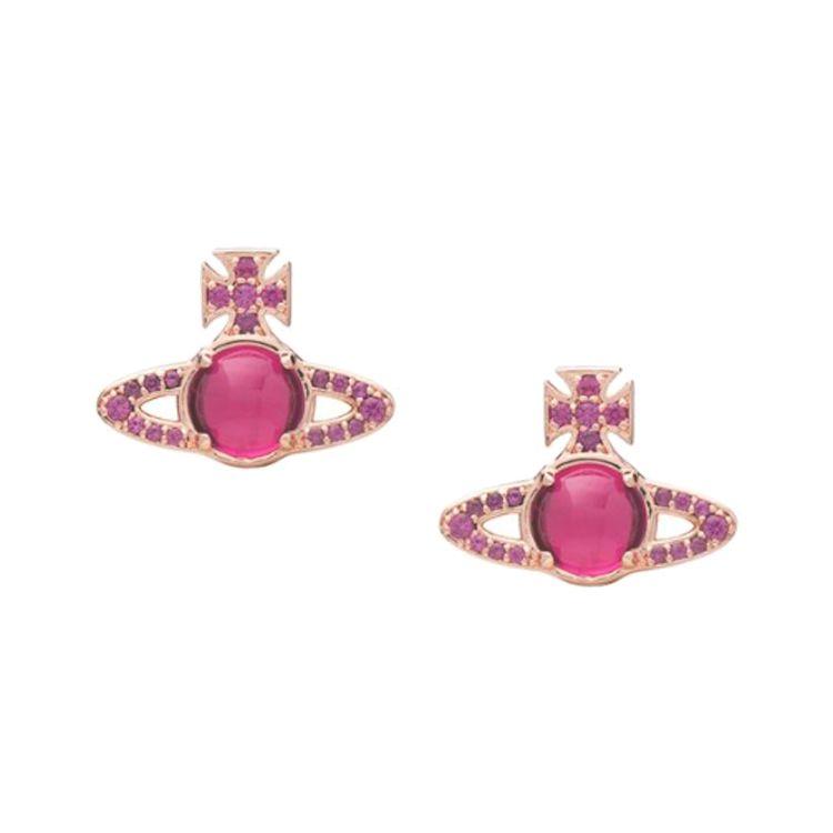 

Vivienne Westwood Petulla Saturn Earrings Unisex earrings Rose-Gold Red 6201032Z-02G350 Box+Shopping Bag