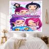 Demon Hunter Girls Custom Your Name Wall Decor Tapestry Art For Pet Memorial Birthdaywedding Party Backdrop Family Gift