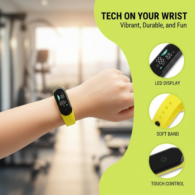Motion Sports Watch For Electronic Led Digital Wristwatch Fashion Casual Simple Silicone Touch Waterproof Clock