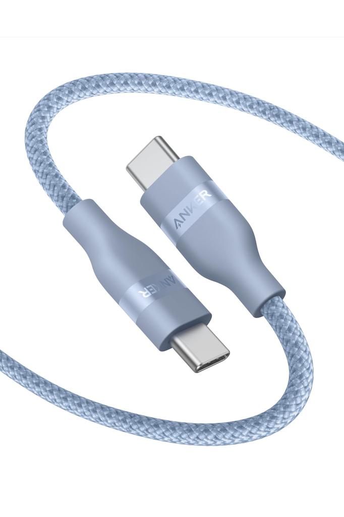 ANKER To Cable USB PD Compatible with iPhone MacBook iPad MacBook USB-C USB-C (1.8m, 240W, High-Durability Nylon) 17/16/15, Pro, Galaxy, Pro/Air,