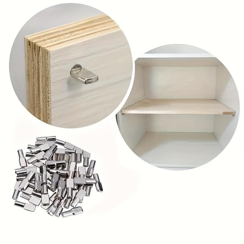 20/50Pcs Shelf Pins Pegs, 5mm Spoon Shape Nickel Plated Shelf Support Pegs, Bookshelf Pegs For Shelves