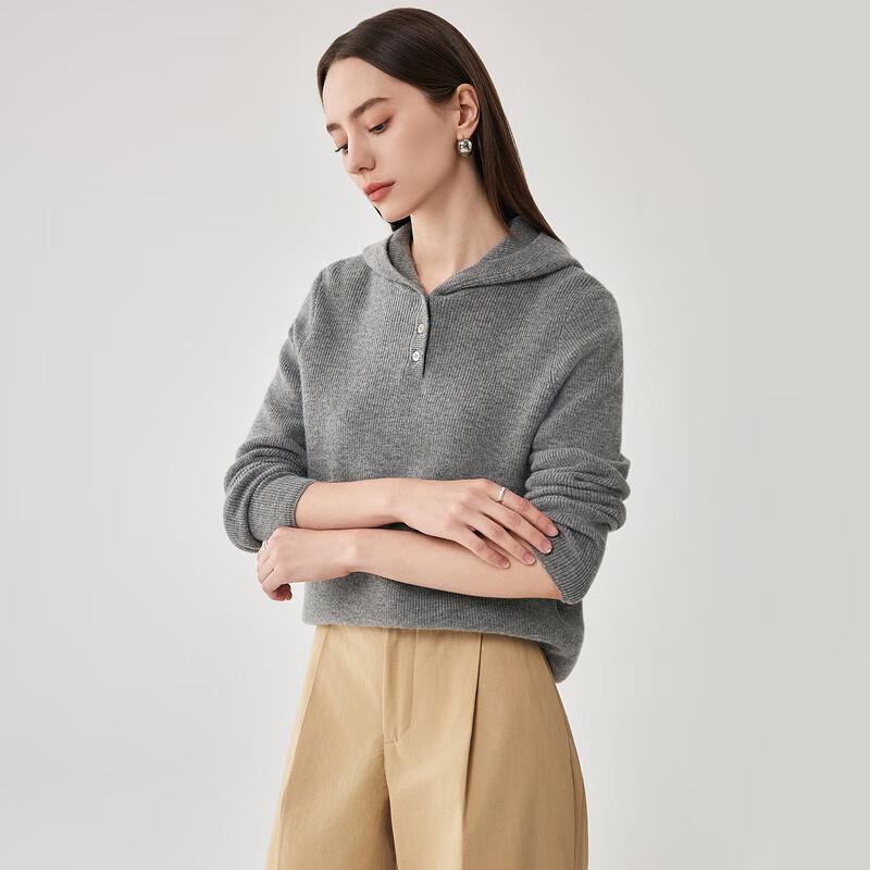 Zhaojun Women's Thick Hooded Wool Sweater