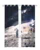 Astronaut Space Moon Tulle Curtains For Living Room Bedroom Kitchen Decoration Chiffon Sheer Voile Window Curtains Custom Drape