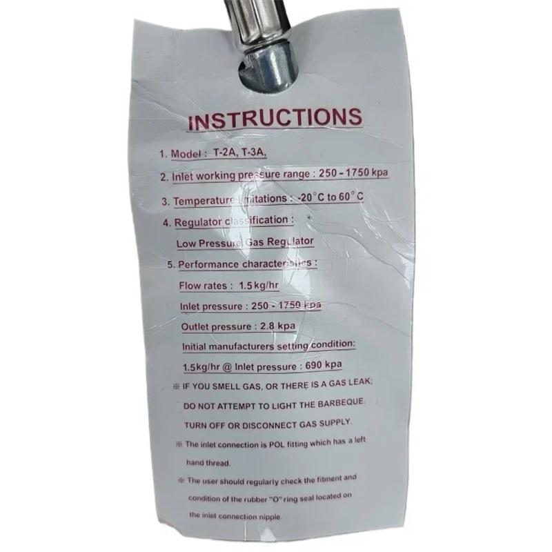 LPG Gas grill hose and regulator Gas Hose 150cm/59" Pressure Reducer 50mbar Regulator Set  Adapter for LPG BBQ Gas Grill Cooker