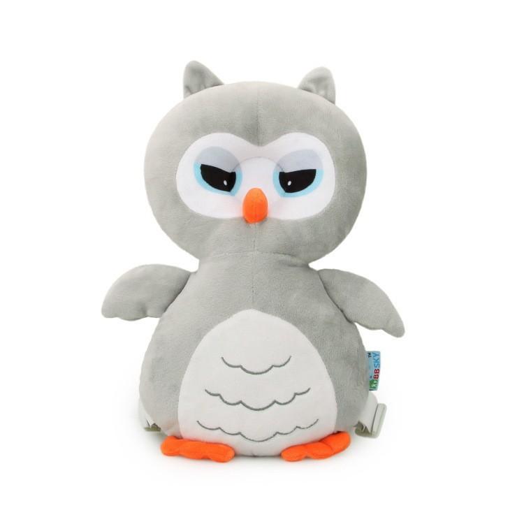 Cuscino Protezione Testa Gufo per Bambino con Cristalli Peluche Materiale Morbido per la Sicurezza del Neonato