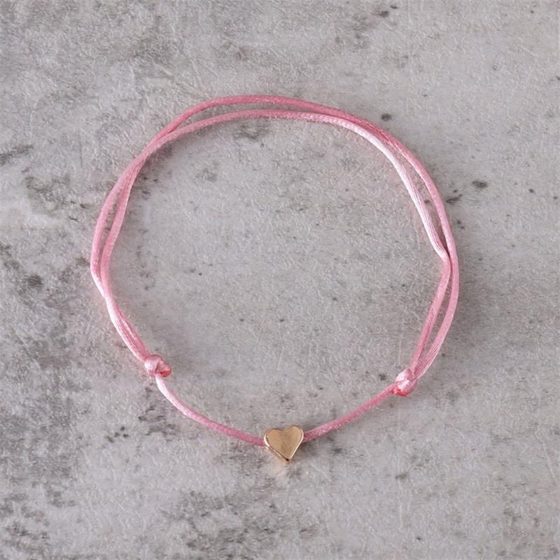 Set of 8 Delicate and Fashionable Heart Bracelets Delicate Heart Rope Stylish Hand Jewelry for Fashion Individuals