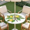 Outdoor Round Table Cover With Geometric Waterproof Elastic Hem Patio Garden Deck