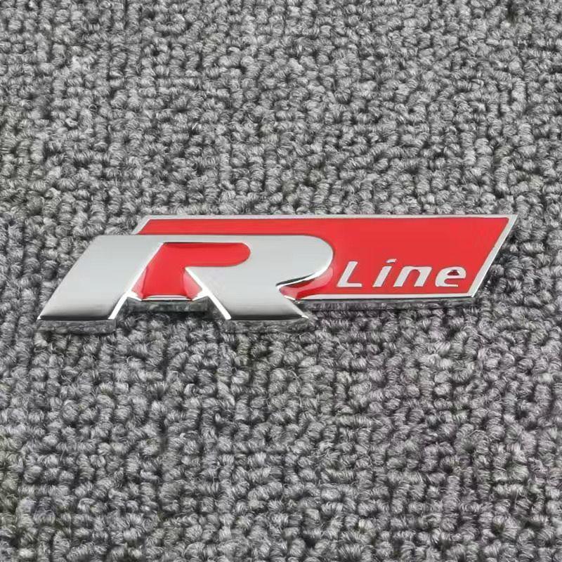 Compatible "R-Line" Logo Sticker for VW Golf, CC, Scirocco, Magotan, Sagitar, and Polo - Rear Grille Emblem.