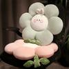 Adorable Pink Rabbit Flower Plush Pillow Soft Toy For Office Seat Cushion And Tatami Mat