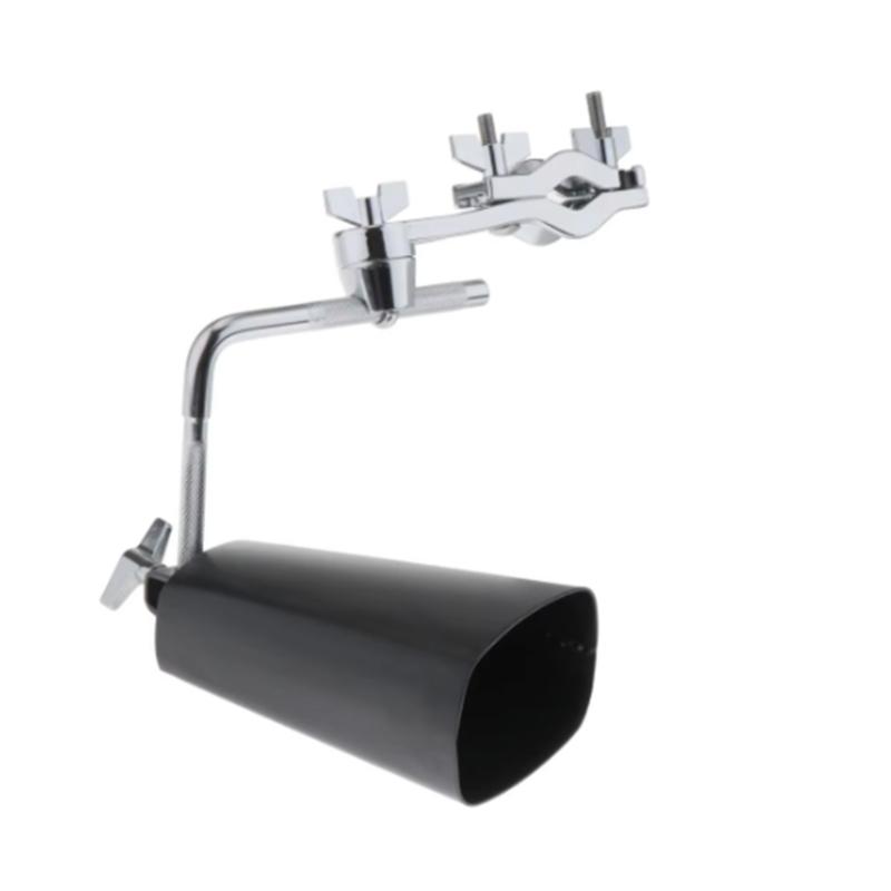 Metal Cowbell Holder L-Rod Drum Stand Clip with Cowbell Cowbell MountIng Bracket Clamp Metal Cowbell Mount Holder Clip 1