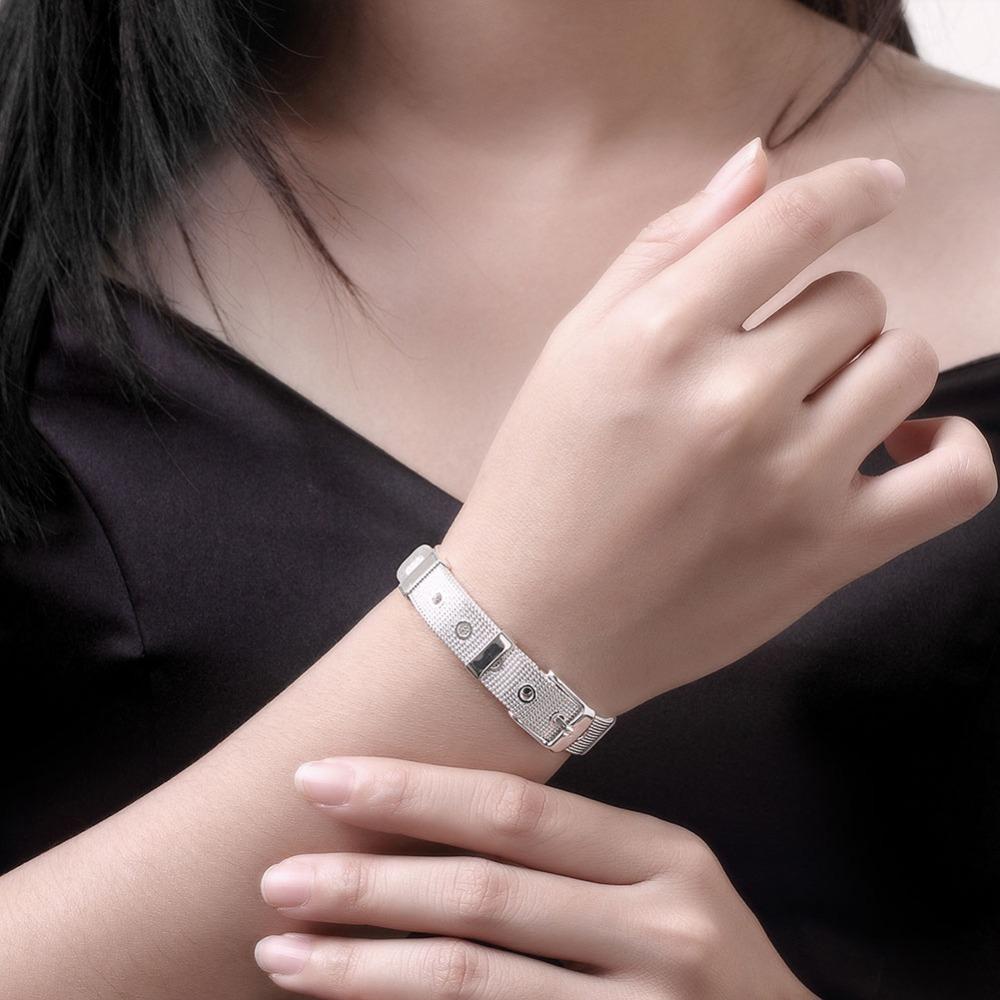 High Quality 925 Silver Strap Wrist Cuff Bracelets For Women Men Trendy Jewelry Bracelet